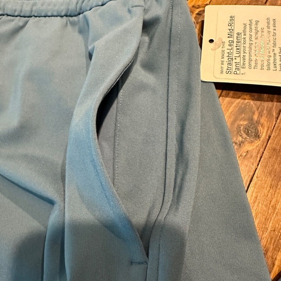 Lululemon Straight Mid Rise Pant Luxtreme Utility Blue Size Medium - Picture 5 of 10